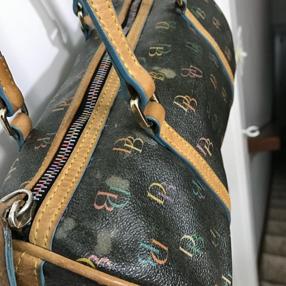 Dooney & Bourke Vintage Rainbow Barrel Bag y2k - Picture 5 of 11